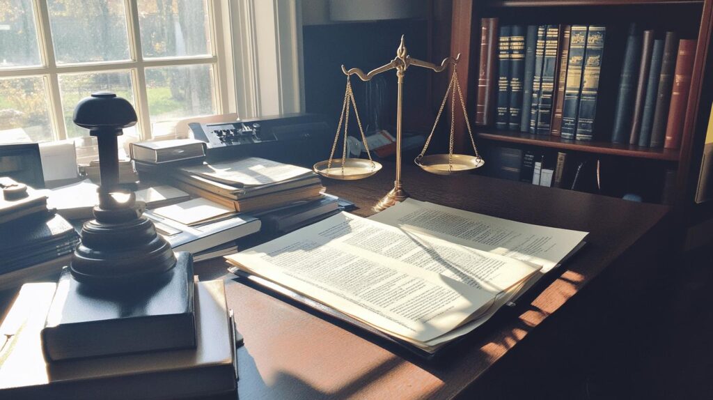 justice scales on a table